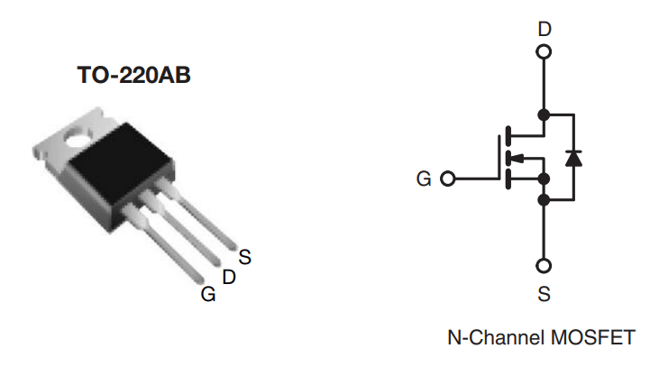 IRF530N Transistor MOSFET Canal N 100V 14A TO-220-3 - Tecneu