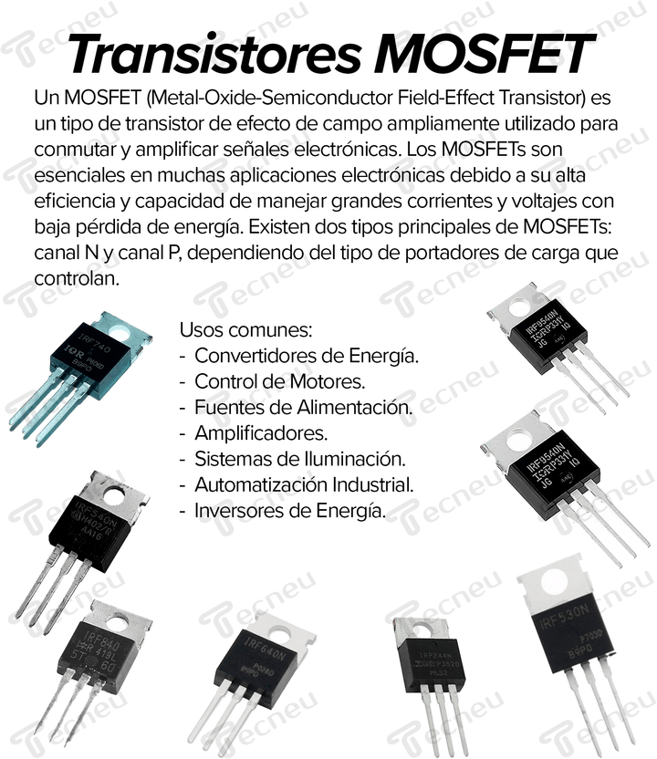 IRF640 Transistor MOSFET Canal N 200V 18A TO - 220 - 3 - Tecneu