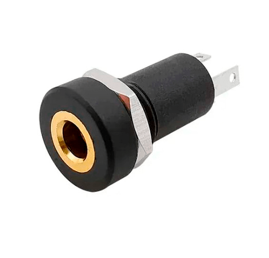 Jack de Audio Estéreo 3.5 mm 4 Pines con tuerca