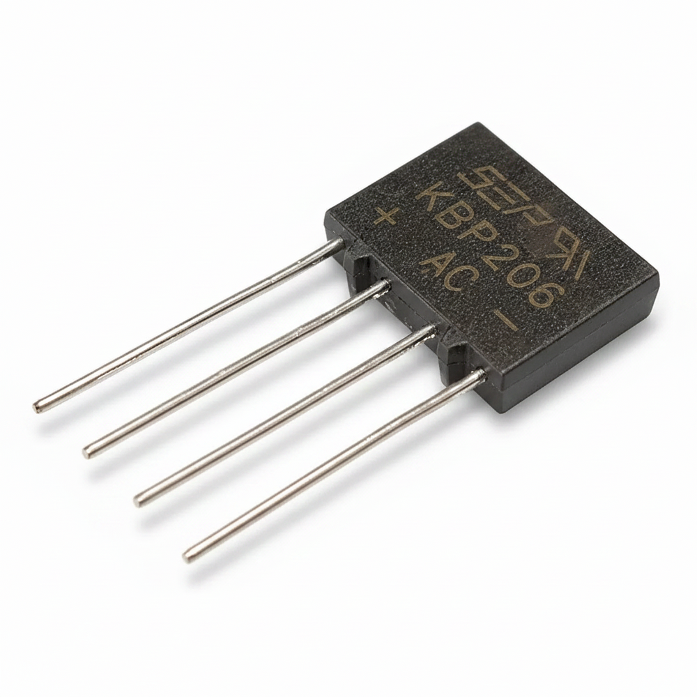 KBP206 Puente de diodos Rectificador Monofásico 600V 2A