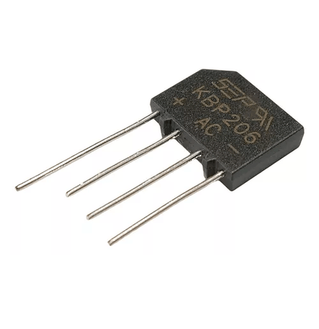 KBP206 Puente de diodos Rectificador Monofásico 600V 2A