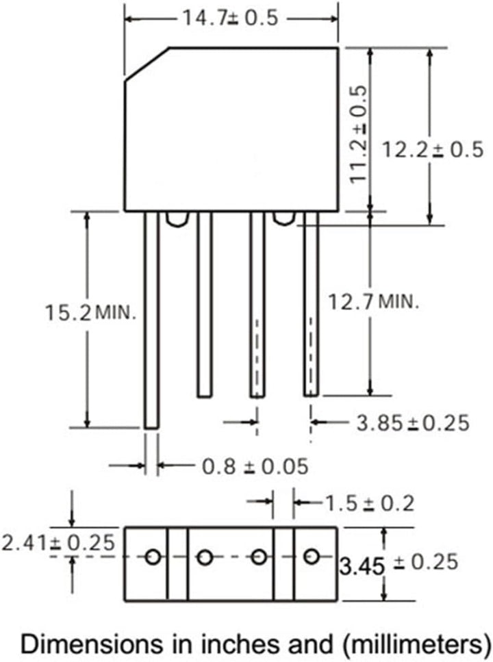 KBP310 Puente de Diodos Rectificador 3A 1000V - Tecneu