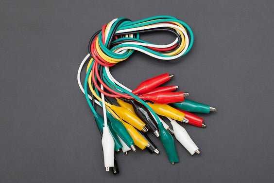 Kit 10 Cables De Prueba Pinzas Caiman Doble Punta Electricos - Tecneu
