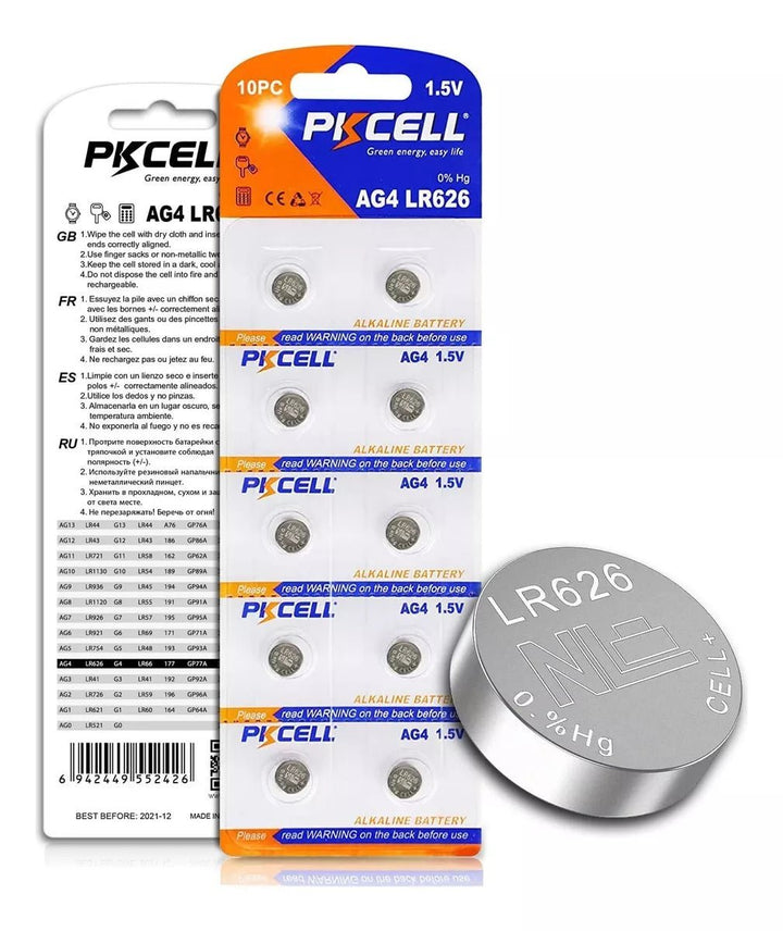 Kit 10 Piezas Pilas ag4 lr626 sr626sw sr626 para reloj - Tecneu