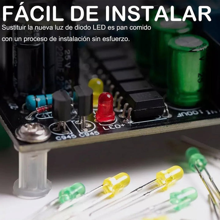Kit 1000 Led Difusos Blanco, Amarillo, Azul, Verde, Rojo, Con Caja Organizadora - Tecneu