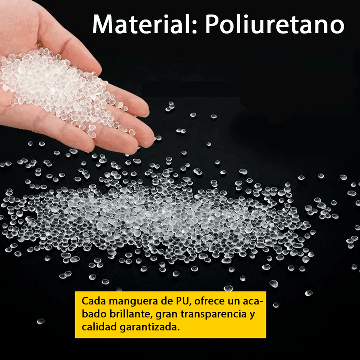 Kit 100mts Manguera Neumatica Tubing Poliflow 8mm 8x5 Aire Con Conectores Y Cortador - Tecneu