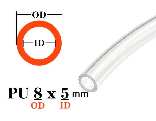 Kit 100mts Manguera Neumatica Tubing Poliflow 8mm 8x5 Aire Con Conectores Y Cortador - Tecneu