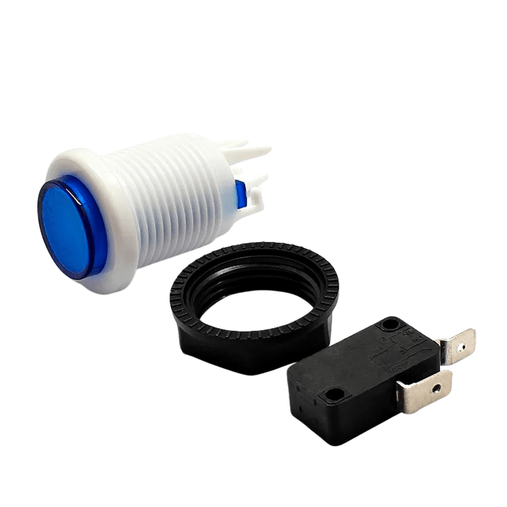 Kit 12 Piezas Botón Arcade Maquinita Bicolor 32mm Microswitch - Tecneu