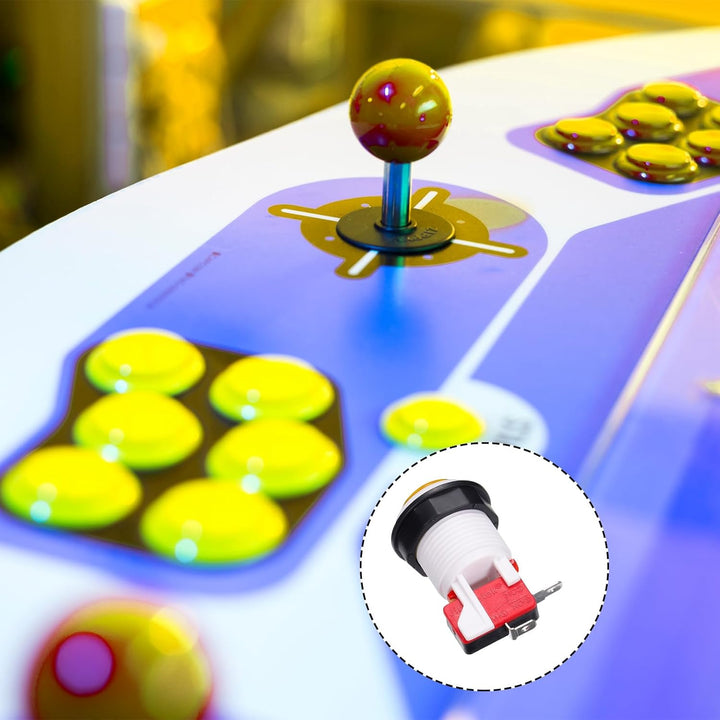 Kit 12 Piezas Botón Arcade Maquinita Bicolor 32mm Microswitch - Tecneu