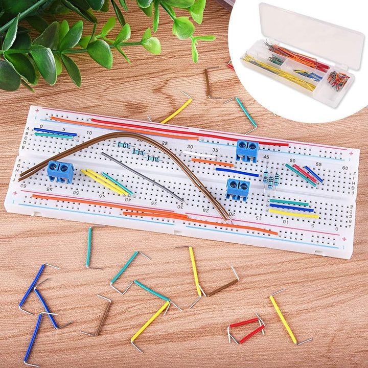 Kit 140 Cables Jumpers Para Protoboard 14 Tamaños Diferentes - Tecneu