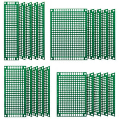 Kit 20 Baquelitas Perforadas 4 Modelos Doble Cara Pcb Verde