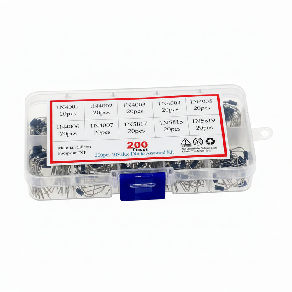 Kit 200 Diodos De Protección 10 Valores Diferentes 1n Dip