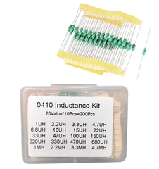 Kit 200 Inductores Bobinas 20 Valores Diferentes 1uH a 4.7mH