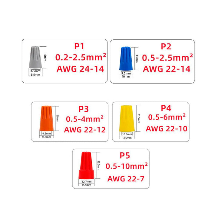 Kit 220 Conectores De Torsión Para Conexiones Y Empalmes - Tecneu
