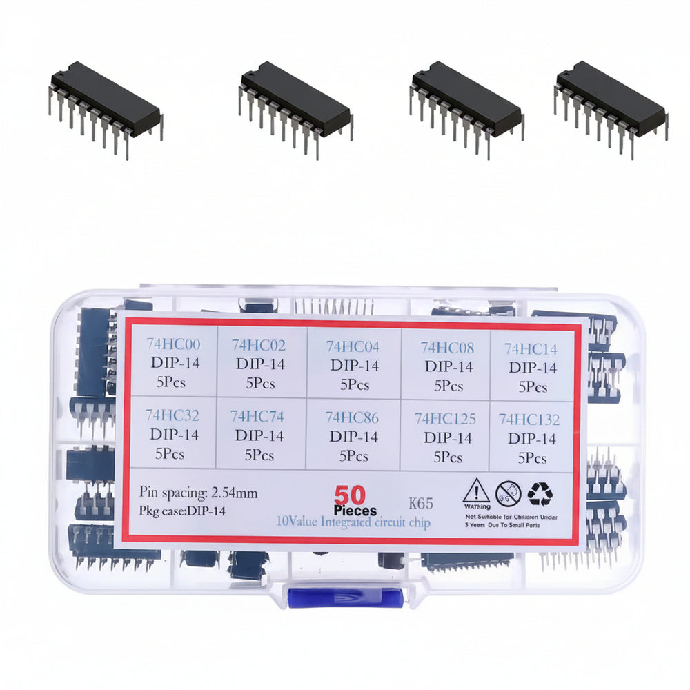 Kit 50 Compuertas Lógicas 10 Tipos 74HC00 A 74HC132