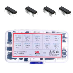 Kit 50 Compuertas Lógicas 10 Tipos 74HC00 A 74HC132