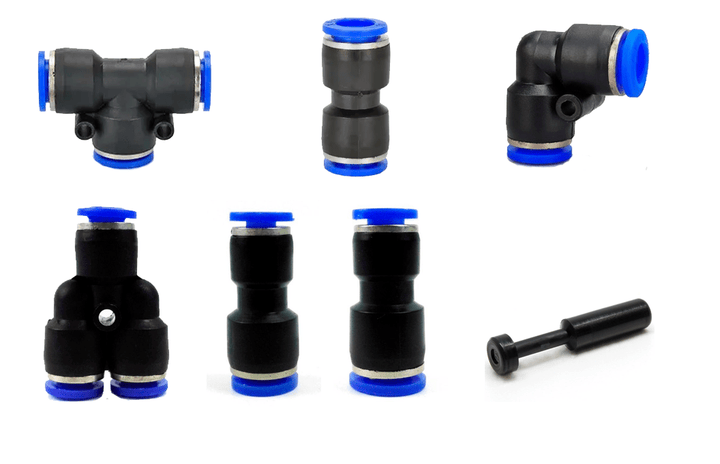 Kit 66pzs Conectores Neumáticos Para Manguera 6mm + 15pzs Pu5 - Tecneu