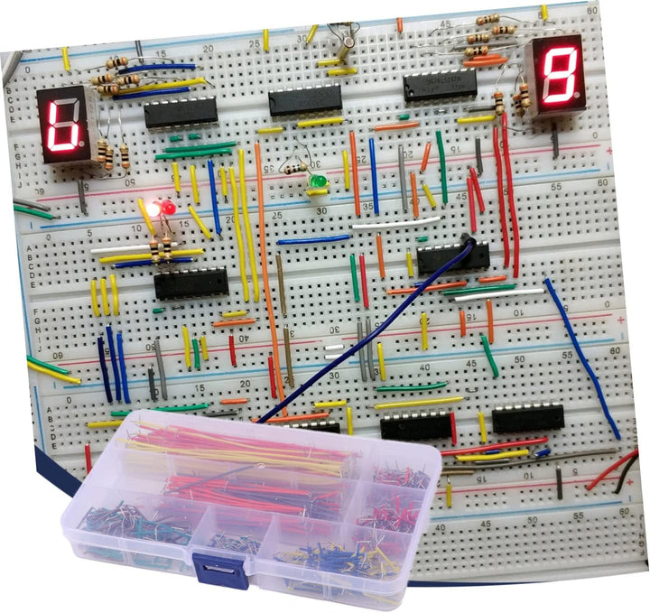 Kit 840 Cables Jumper Puente Pruebas Protoboard 14 Tamaños - Tecneu