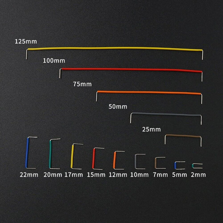 Kit 840 Cables Jumper Puente Pruebas Protoboard 14 Tamaños - Tecneu