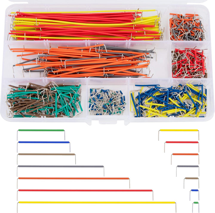 Kit 840 Cables Jumper Puente Pruebas Protoboard 14 Tamaños - Tecneu