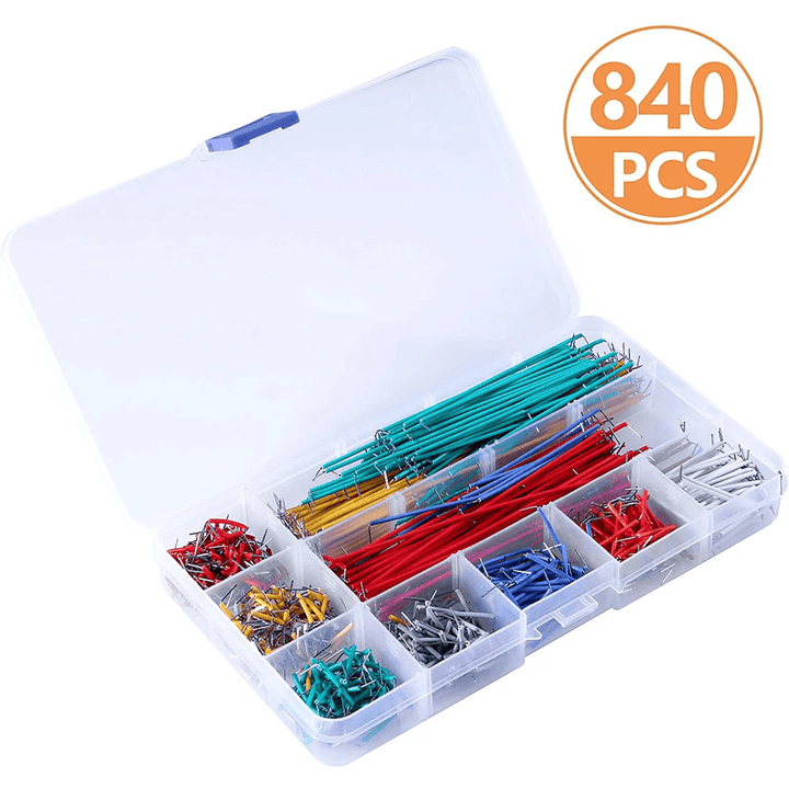 Kit 840 Cables Jumper Puente Pruebas Protoboard 14 Tamaños - Tecneu