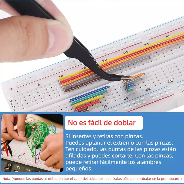 Kit 840 Cables Jumper Puente Pruebas Protoboard 14 Tamaños - Tecneu