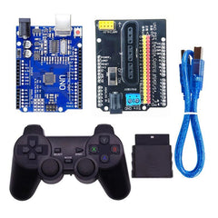 Kit Arduino UNO SMD + Shield Control Remoto PS2 + Mando Emisor y Receptor