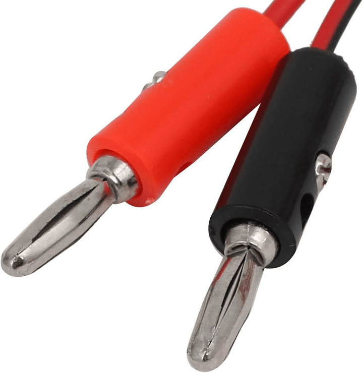Kit Cables 1m Banana 4mm Rojo y Negro Con Pinzas Caiman - Tecneu