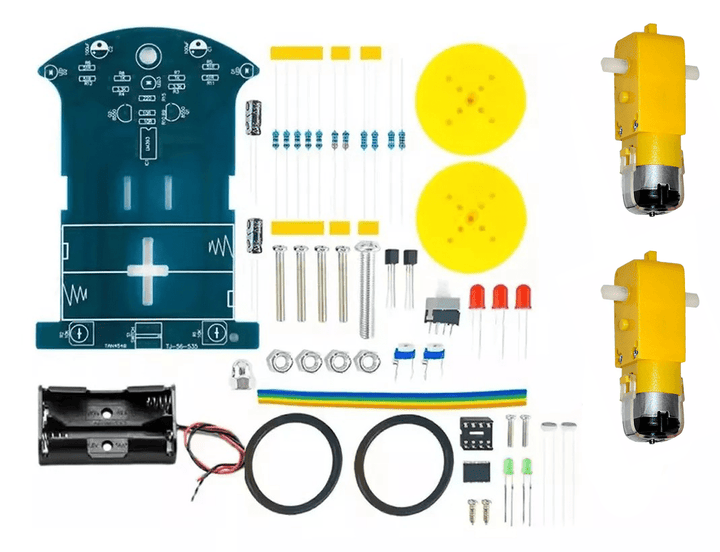 Kit Carrito Seguidor De Línea Educativo LDR Comparador Robot - Tecneu
