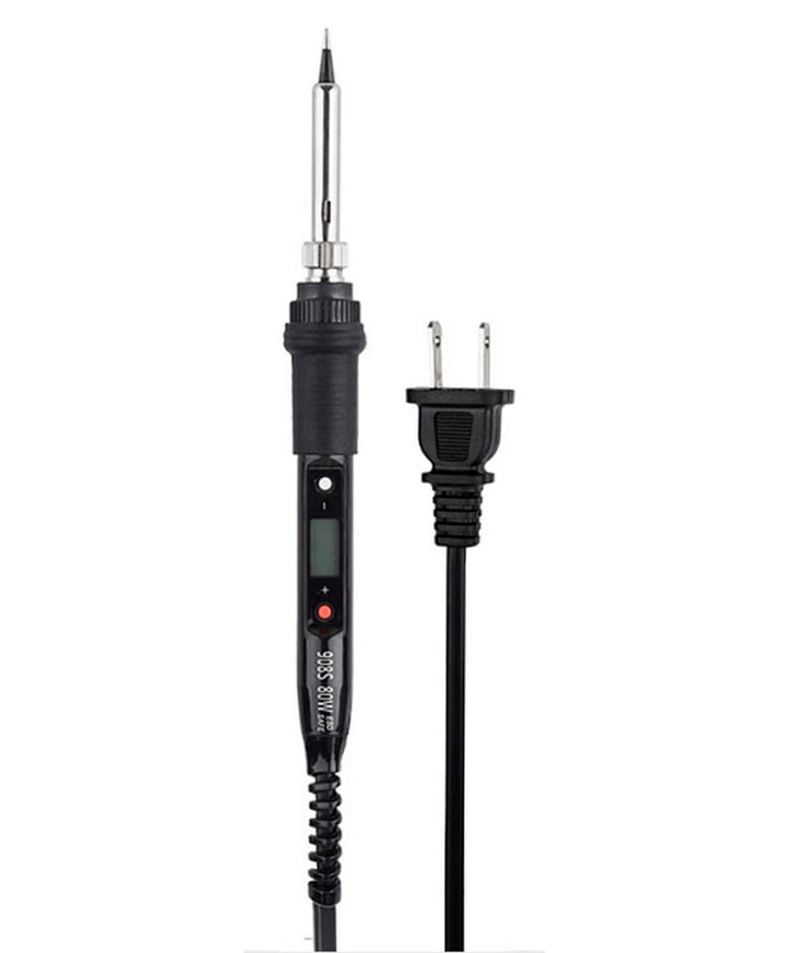 Kit Cautín JCD908S 80W LCD Digital Regulable 6 puntas y herramientas - Tecneu