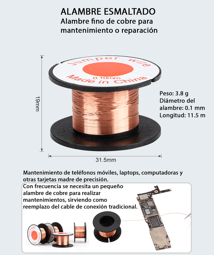Kit Cautín JCD908S 80W LCD Digital Regulable 6 puntas y herramientas - Tecneu