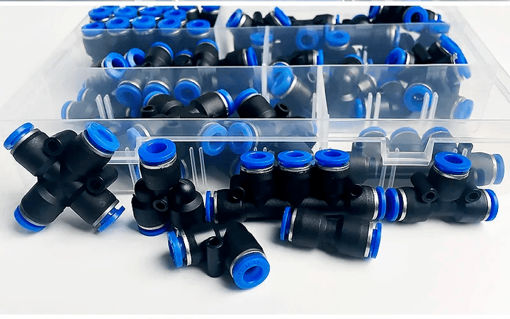 Kit conectores neumáticos rápidos 51 piezas para manguera de 6mm - Tecneu