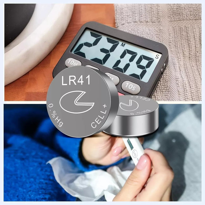 Kit De 10 Pilas de botón alcalinas LR41 AG3 para lápiz láser, termómetro, Juguete - Tecneu