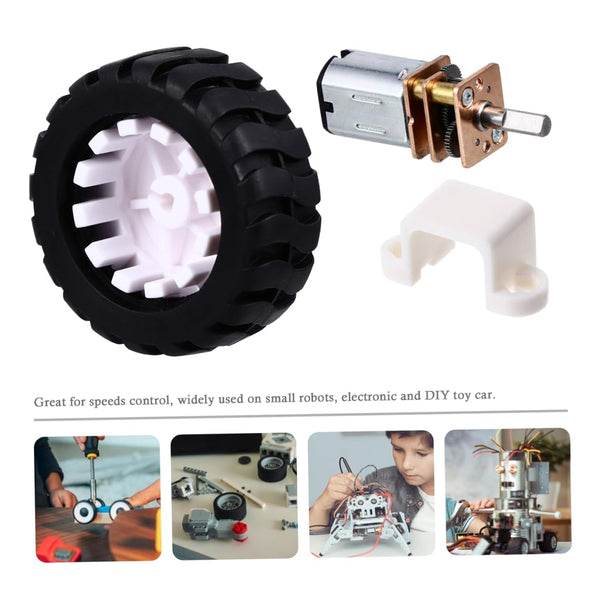 Kit De Micro Motorreductor Llanta Y Sujetador 30:1,50:1,150:1,298:1 - Tecneu