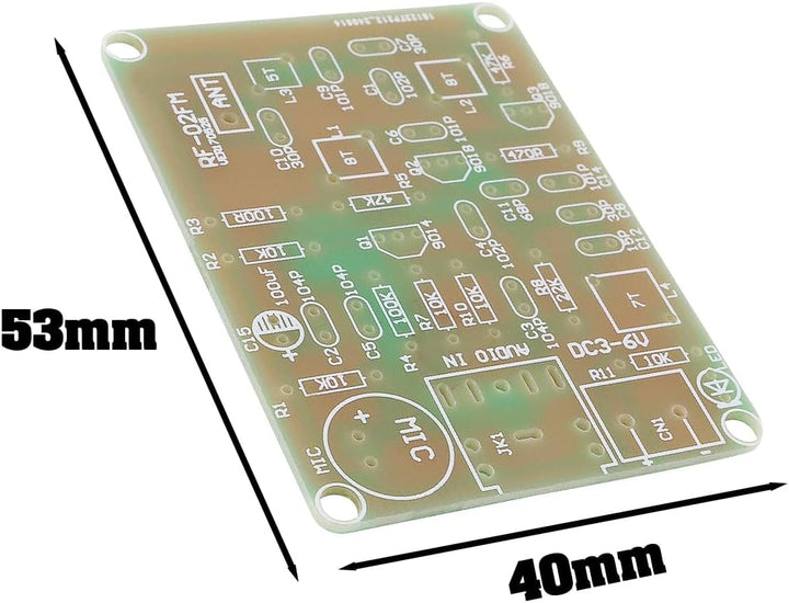 Kit DIY Transmisor de Radio FM RF - 02FM 88 - 108 MHz 3 - 6V - Tecneu