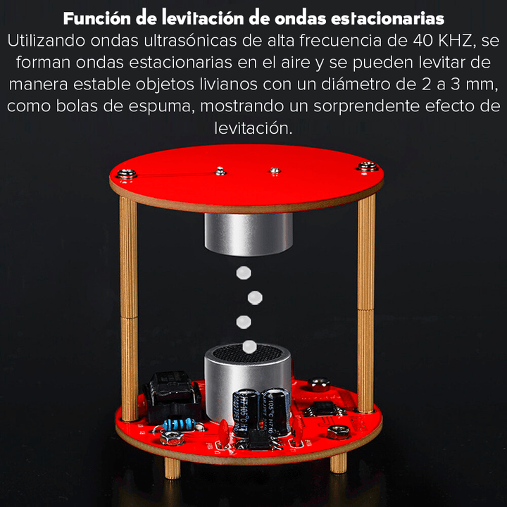 Kit Levitador Acústico Controlador Ondas Ultrasónico 40kHz - Tecneu