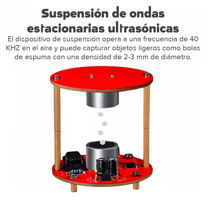 Kit Levitador Acústico Controlador Ondas Ultrasónico 40kHz - Tecneu