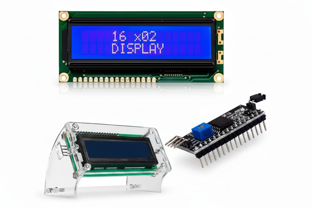 Kit Pantalla Display 16x2 Lcd 1602a + Carcasa + Interfaz I2c