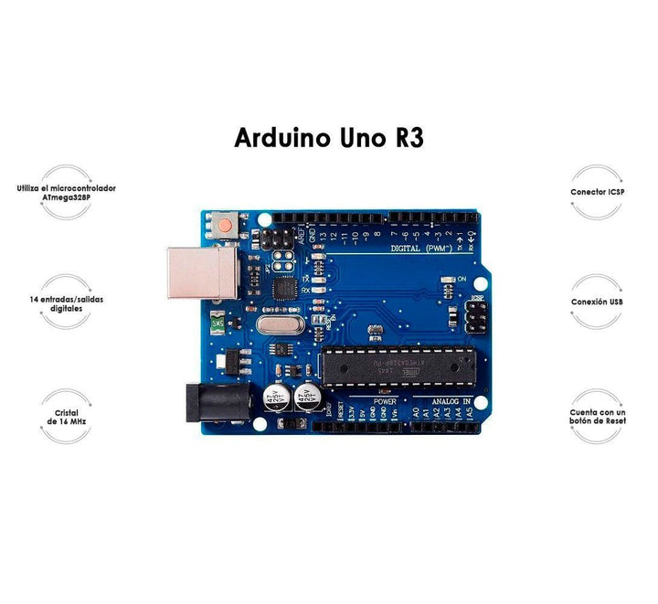 Kit Placa de desarrollo Uno Pro Ultimate 160 Componentes Electrónicos - Tecneu