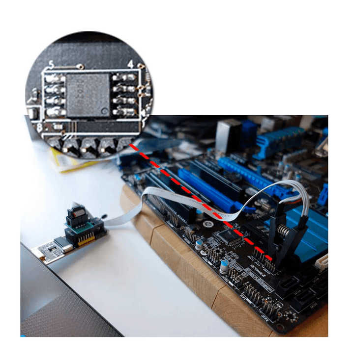 kit Programador CH341A USB BIOS EEPROM 24/25 + Pinza SOP8 + Adaptadores - Tecneu