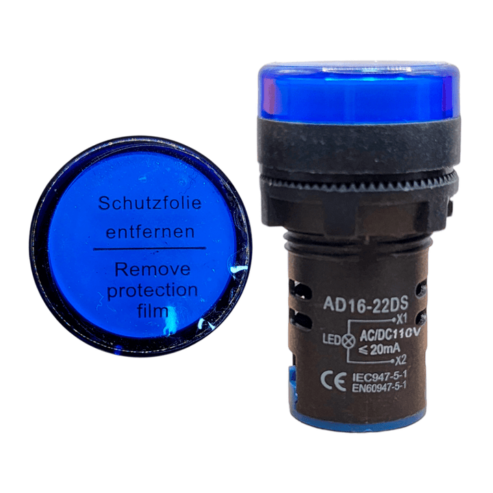 Lampara Indicadora Luz Led Piloto 22mm 110V AD16 - 22DS - Tecneu