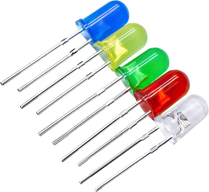 Led Difuso 10mm Rojo, Amarillo, Azul, Verde, Blanco - Tecneu