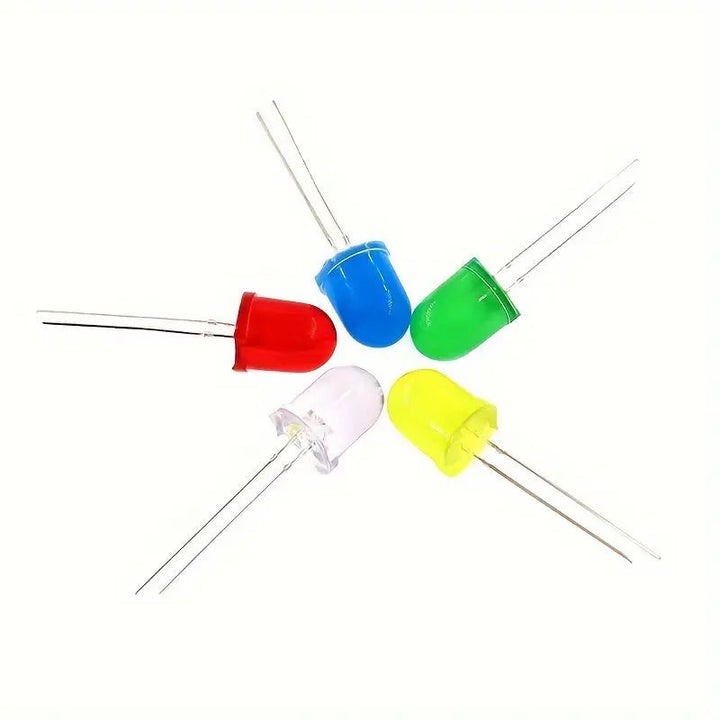 Led Difuso 10mm Rojo, Amarillo, Azul, Verde, Blanco - Tecneu