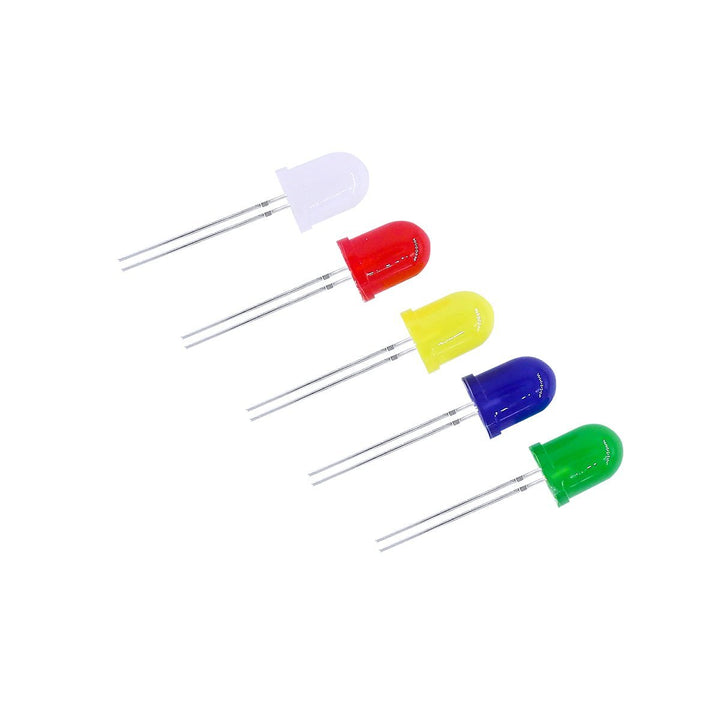 Led Difuso 10mm Rojo, Amarillo, Azul, Verde, Blanco - Tecneu