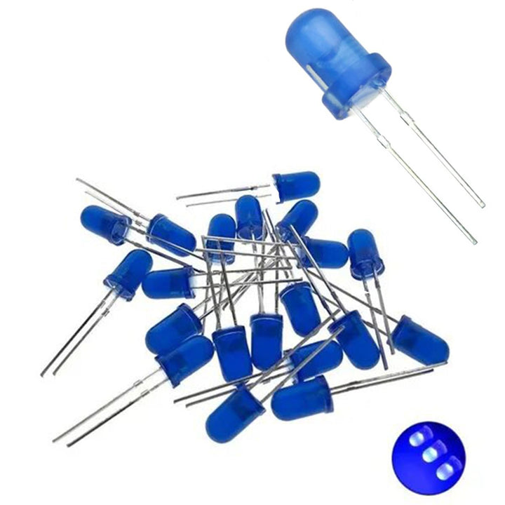Led Difuso 5mm Rojo, Amarillo, Azul, Verde, Blanco - Tecneu