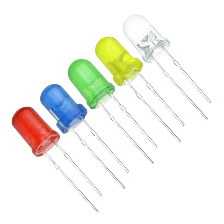 Led Difuso 5mm Rojo, Amarillo, Azul, Verde, Blanco - Tecneu