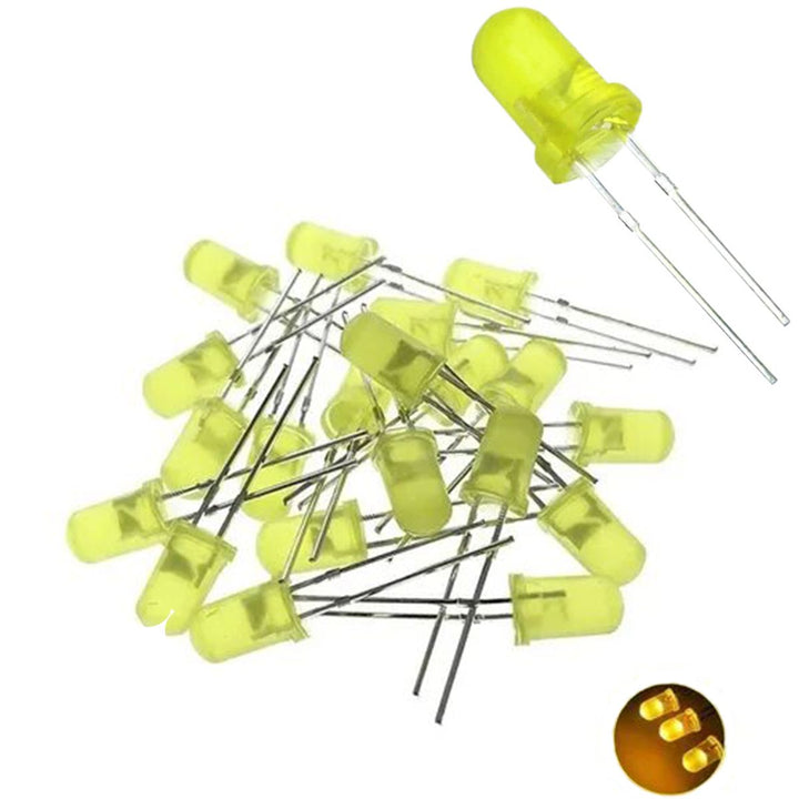 Led Difuso 5mm Rojo, Amarillo, Azul, Verde, Blanco - Tecneu
