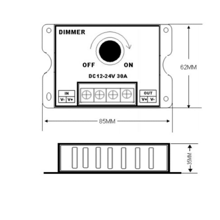 Led Dimmer 12v 24v 30a - Tecneu