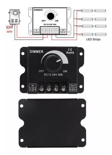 Led Dimmer 12v 24v 30a - Tecneu
