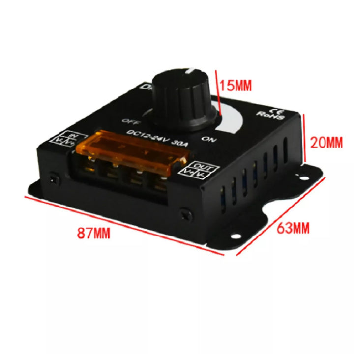 Led Dimmer 12v 24v 30a - Tecneu